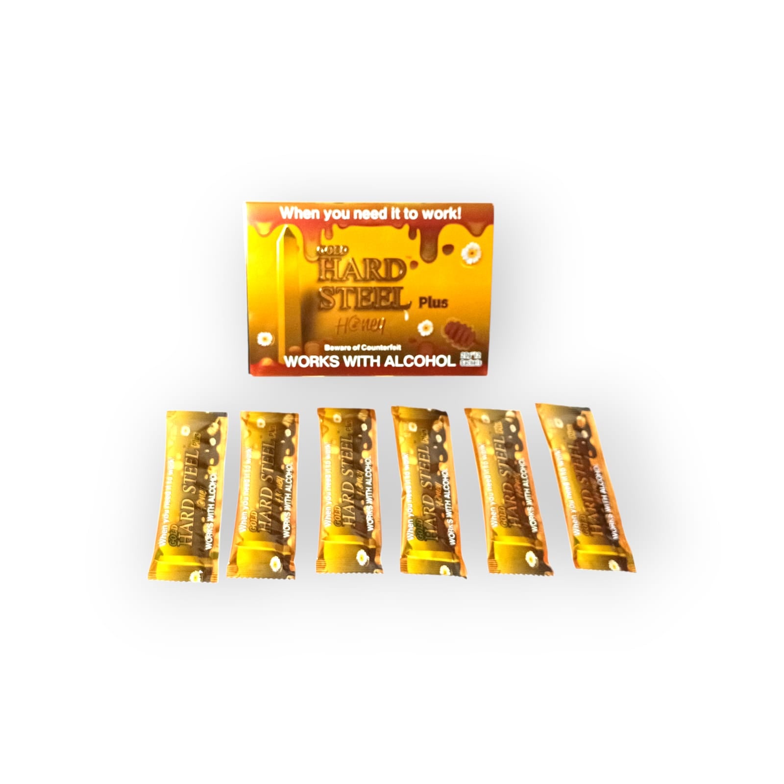 Gold Hard Steel Plus Honey 6 Piezas